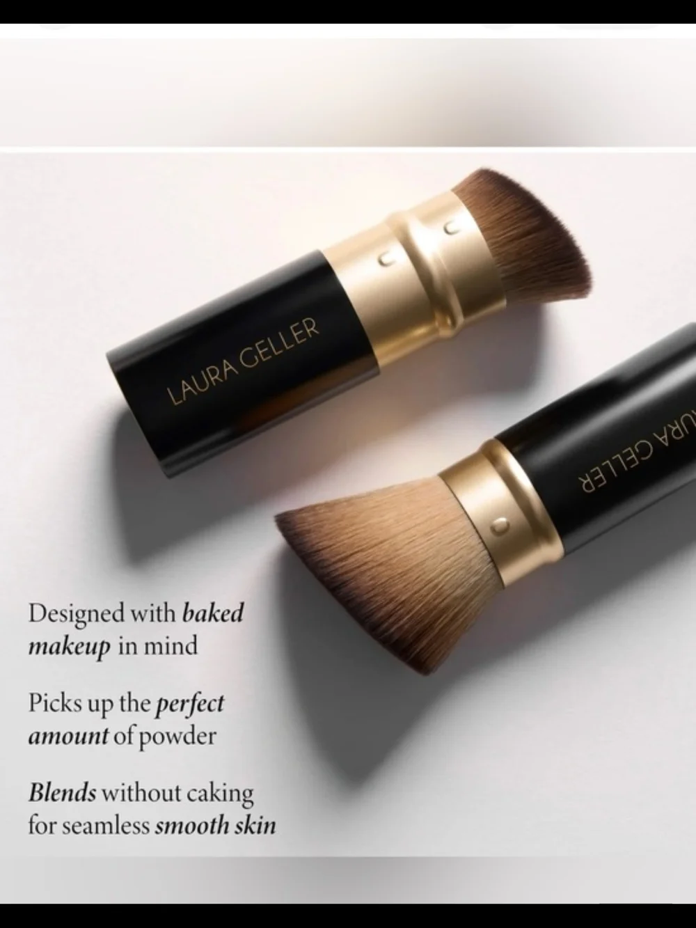 Laura Geller Angled Kabuki Brush - Black & Gold